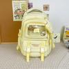 Spring New Student Backpack Japanese Solid Color Small Fresh Junior and Senior High School Student Bag Large Capacity Backpack.