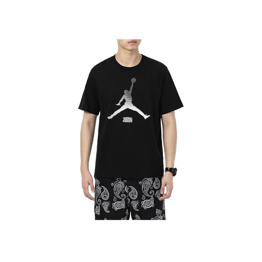 Jordan Jumpman Teecrew Casual Breathable Printed Short Sleeve T-Shirt Men Tops Black DO8905-010