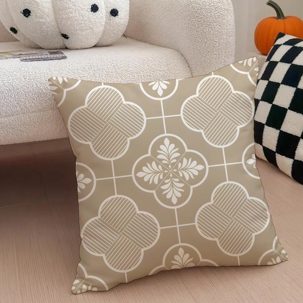 Traditional Chinese Classic Patterns Cushion Cover Throw Pillow Cover Hidden Button Durable Polyester Chair Cushion