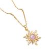 Modern Sunflower Pendant Necklace Trendy Flower Pendant Necklace Accessory Ideal for Dates and Special Occasions