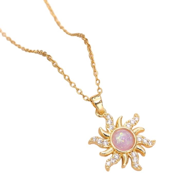 Modern Sunflower Pendant Necklace Trendy Flower Pendant Necklace Accessory Ideal for Dates and Special Occasions
