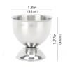 4Pcs Rustless Steel Egg Cup Cylindrical Egg Serving  Tray Mini Shot Glass  Kitchen Table
