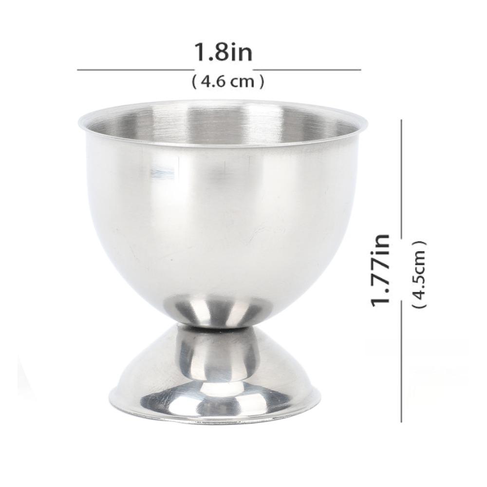 4Pcs Rustless Steel Egg Cup Cylindrical Egg Serving Tray Mini Shot Glass Kitchen Table