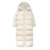 Parka imbottito Giacca super lunga Donna Ginocchio Giacca invernale Donna con Spesso Cappotto Nero In Inverno