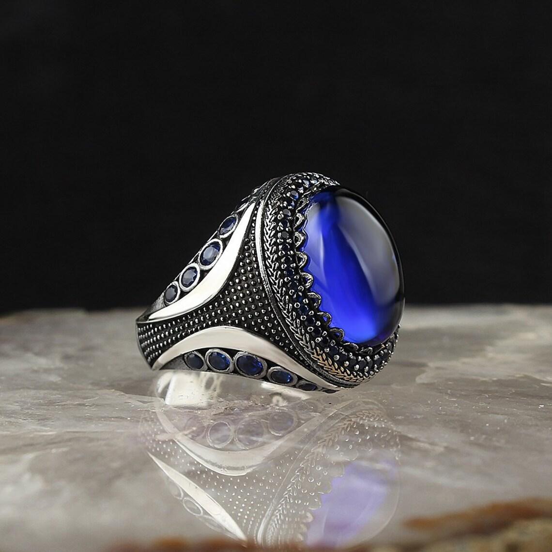 European and American Retro Pattern Antique Geometric Ring Exquisite Jewelry 6