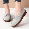 Spring Autumn plus size women's shoes Comfortable genuine leather shoes Fashion low cut flat Round headed casual ladies loafers