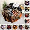 1pc flagUmbrella Portable Folding Umbrella Iron Frame Hole Bone Structure Outdoor Home Umbrella