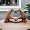 1pc Resin Heart-shaped Handmade Sculpture Decoration Statue Love Art Family Office Bookshelf Living Room Decoration Gift