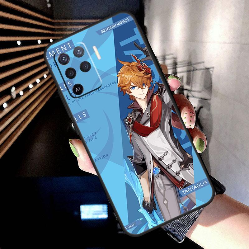 Genshin Impact Tartaglia Case For Oppo A38 A18 A78 A98 A58 A60 A80 A40 A96 A76 A16 A94 A74 A54 A15 A17 A57 A77 A5 Pro