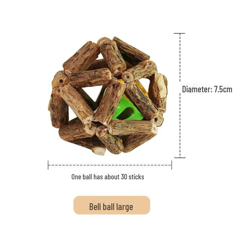 Cat Teething Stick with Raffia Grass & Gall Fruit, Tooth-Cleaning Hemp Rope, Bite-Resistant Cat Toy, Pet Supplies