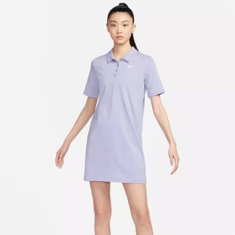 Nike Sportswear Short Sleeved Dress Women's Mist Gray Blue FN3708-513