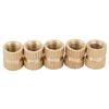 5mm Closed End Inlay Knurled Copper Nut Fastener Accessory Embedded Knurled Nut Set(M5*7)