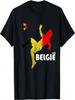Belgie Belgium Football Drapeau Belge Racines Belges T-shirt Belge