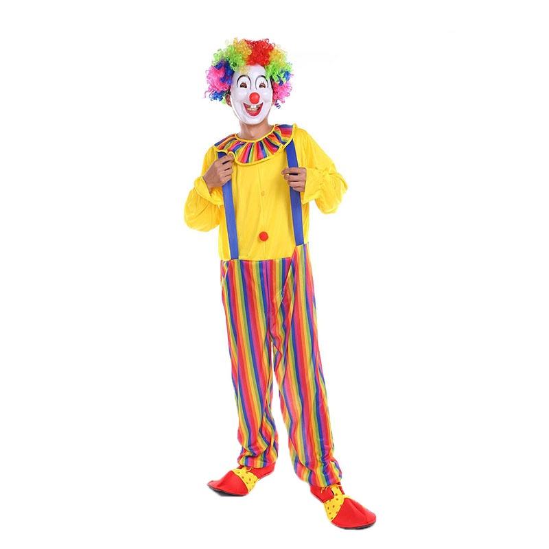 Men Killer Clown Costume For Halloween Parties Soft And Comfortable Jumpsuit**
