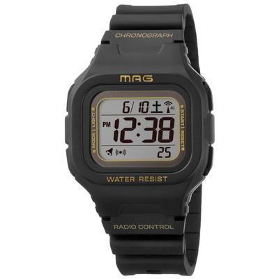 MAG(MAG) Wristwatch Digital Electric Wave Watch Solar Dual Power Waterproof 10 Atm Urethane Belt ...
