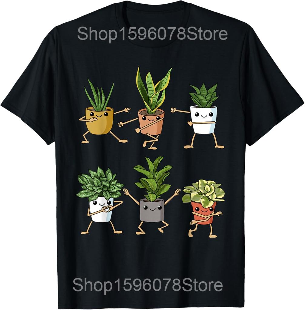 Skeleton Hands Heart Houseplant Gardening T Shirts Men Pure Cotton Humor Streetwear Tee Shirt Short Sleeve Unisex Loose Clothing