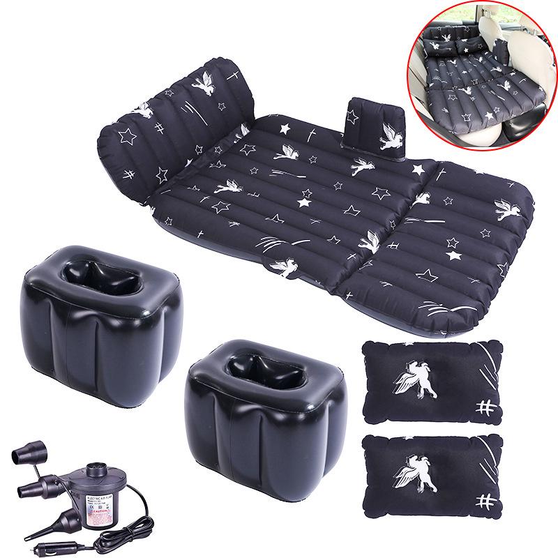 Car Inflatable Bed: 3/7 Split Folding Rear Seat Travel Mattress