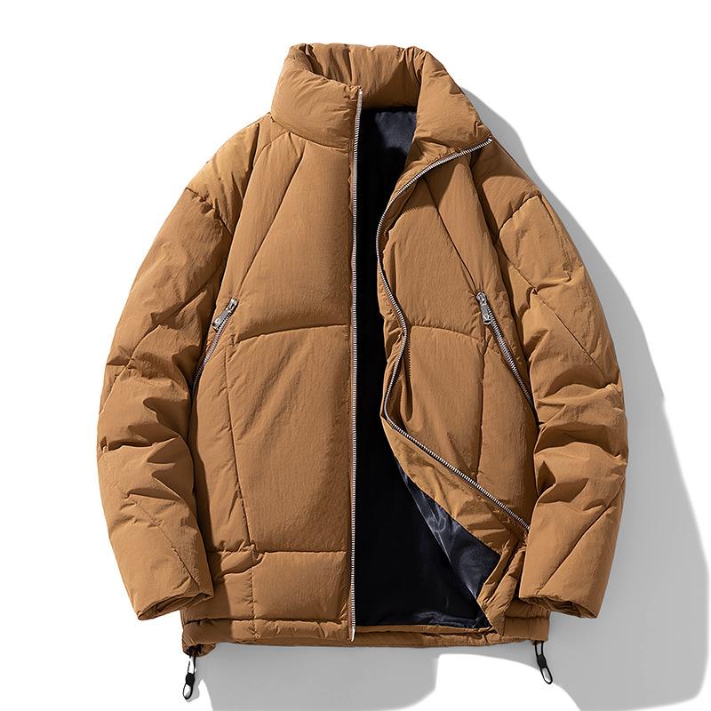 New Men's Cotton-padded Clothes Trend Warm Thickened Stand-up Collar Loose Casual Jacket