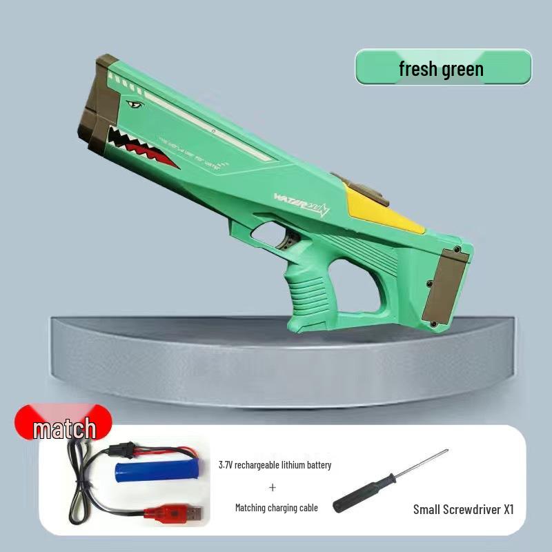 Cross Shark Electric Water Gun for Kids - Water Sprayer Toy for Beach and Water Fights зелёный