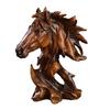 Yousheng Horse Head Statue Rustic Animal Bust Sculpture Resin Retro Ornament for Office Living Room Bookshelf Fireplace Tabletop
