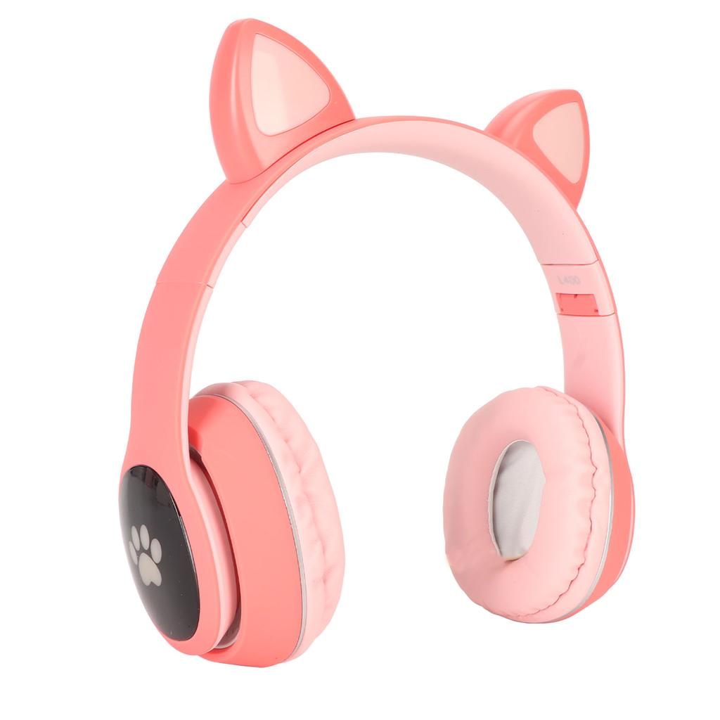Cat Ear Gaming Headset Bluetooth Support Small Memory Card LINEIN Mode Gaming Headphone with LED Mic