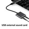 USB Sound Adapter External Stereo Sound Card with 3.5mm Headphone Microphone Port Suitable for PC Mobile Phone Laptop
