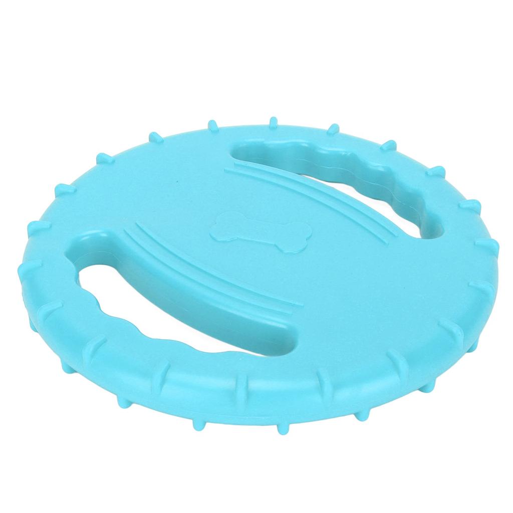 Dog Flying Disc Toy Flexible TPR Squeaky Stress Relief 2 Sides Hollow Design Pet Training Flying Disc for Large Dogs