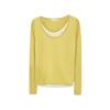 Spring Autumn Fake Two Pieces Loose Casual Fashion Sweater Women Long Sleeve Patchwork Knitting Bottomed Top