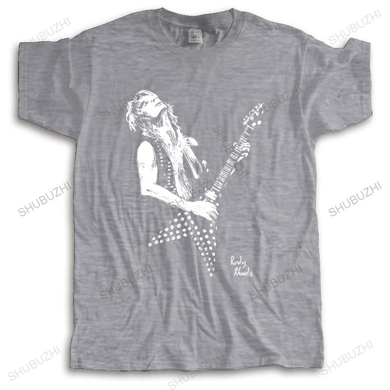Hot Sale Homme Summer T-shirt Brand O-neck T Shirts Randy Rhoads Guitar Tribute Fashion Cotton Unisex Teeshirt Euro Size TOPS