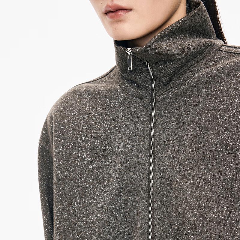 JNBY Loose Fit Stand Collar Pullover Sweatshirt