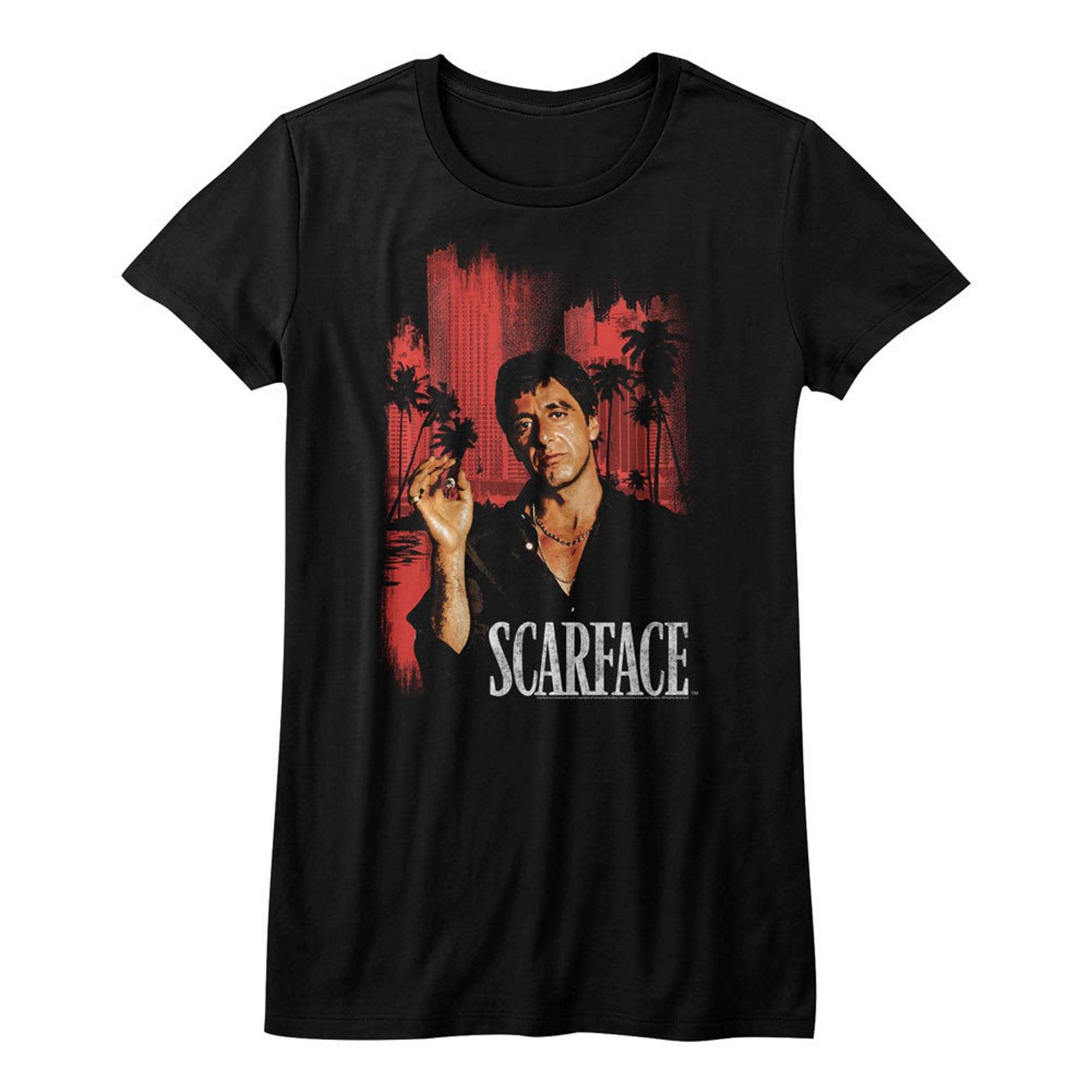 Scarface Red Cityscape Black Junior Women s T-Shirt 2XL