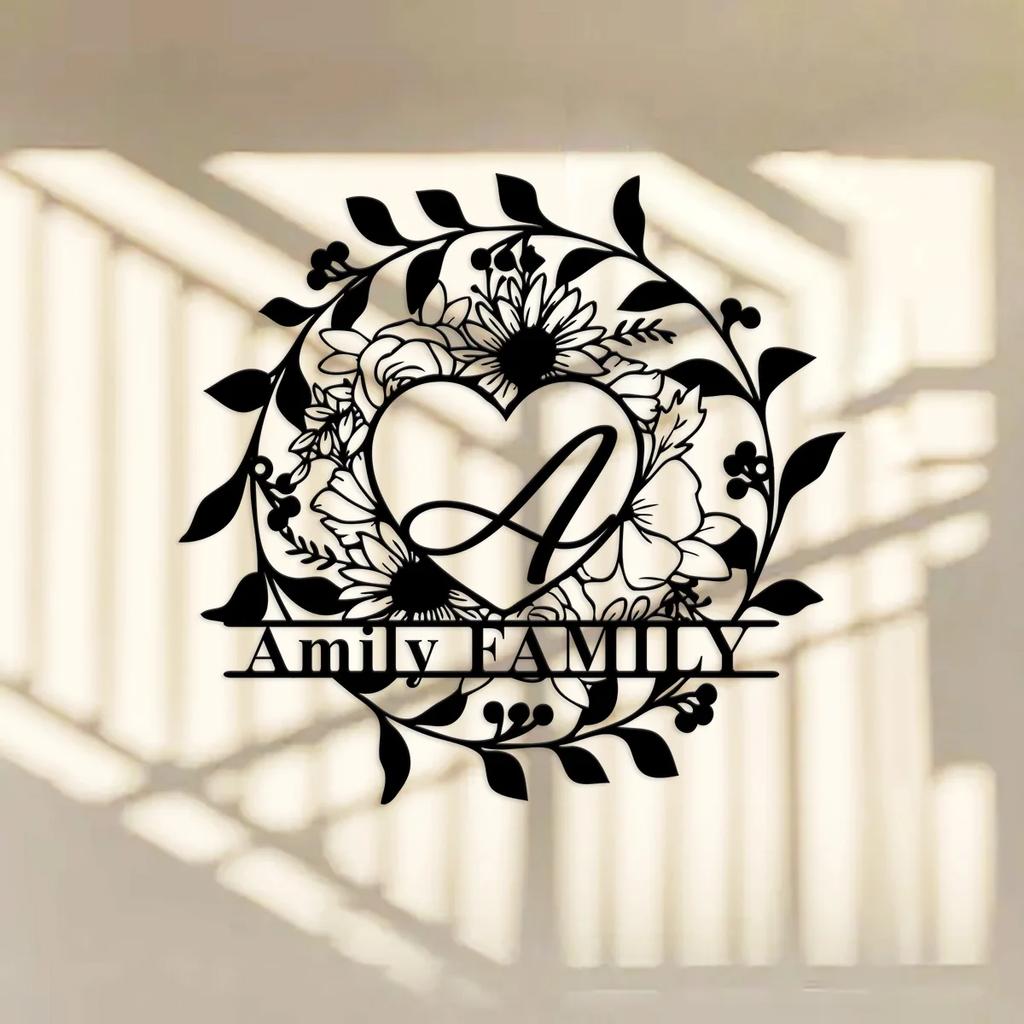 Metal Family Name Sign, Personalized Wall Art, Housewarming Gift, Wedding Decor, Metal Monogram
