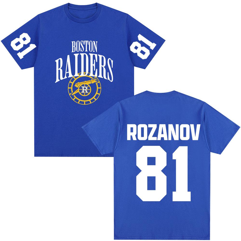 Heated Rivalry Ilya Rozanov 81 Boston Raiders Tshirts Unisexs Clothing Fashion Vintage Oversized T Shirts Cotton Casual Tshirt