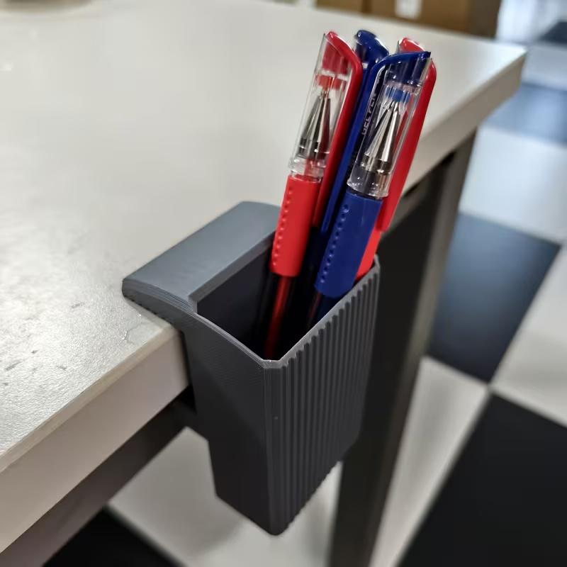 A Clip-On Pen Holder for Desk, Save Space with a Spiral Switch Feature, Ideal for Thicker Office Desks, Home & Office Use
