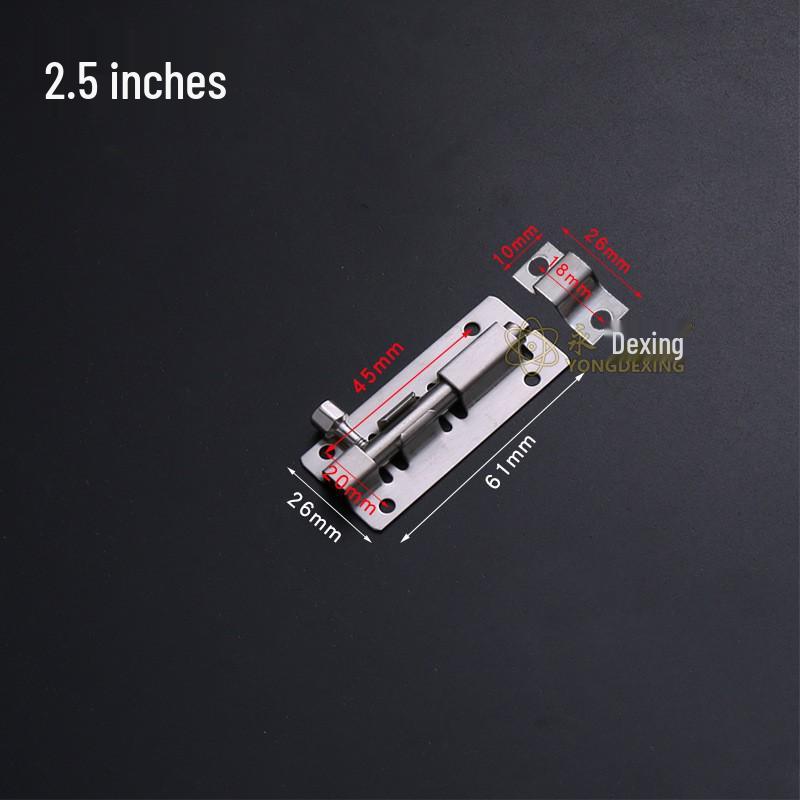 Stainless Steel Black Bolt for Cabinet & Wooden Door, Sizes: 1.5 To 5 Inches