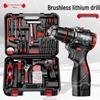 Brushless Electric Impact Drill & Multifunctional Handheld Screwdriver Set for Household Use