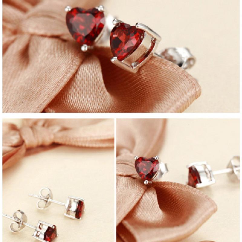 Cercei pentru fete în formă de inimă din argint 925 Cercei ornament din argint sterling