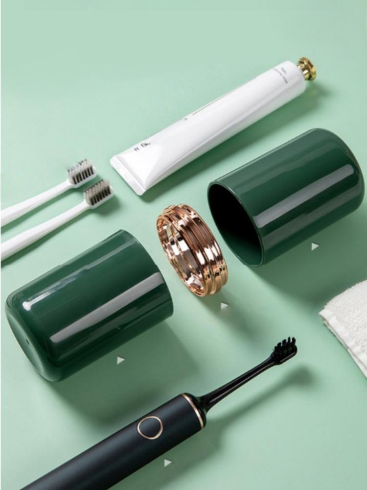 Reise Tragbarer Zahnbürstenbecher Badezimmer Zahnpastahalter Aufbewahrungsetui Box Organizer Reise Toilettenartikel Aufbewahrungsbecher Mundspülbecher