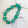 Irregular acrylic textured bead collarbone chain suitable for women's daily and party wear
