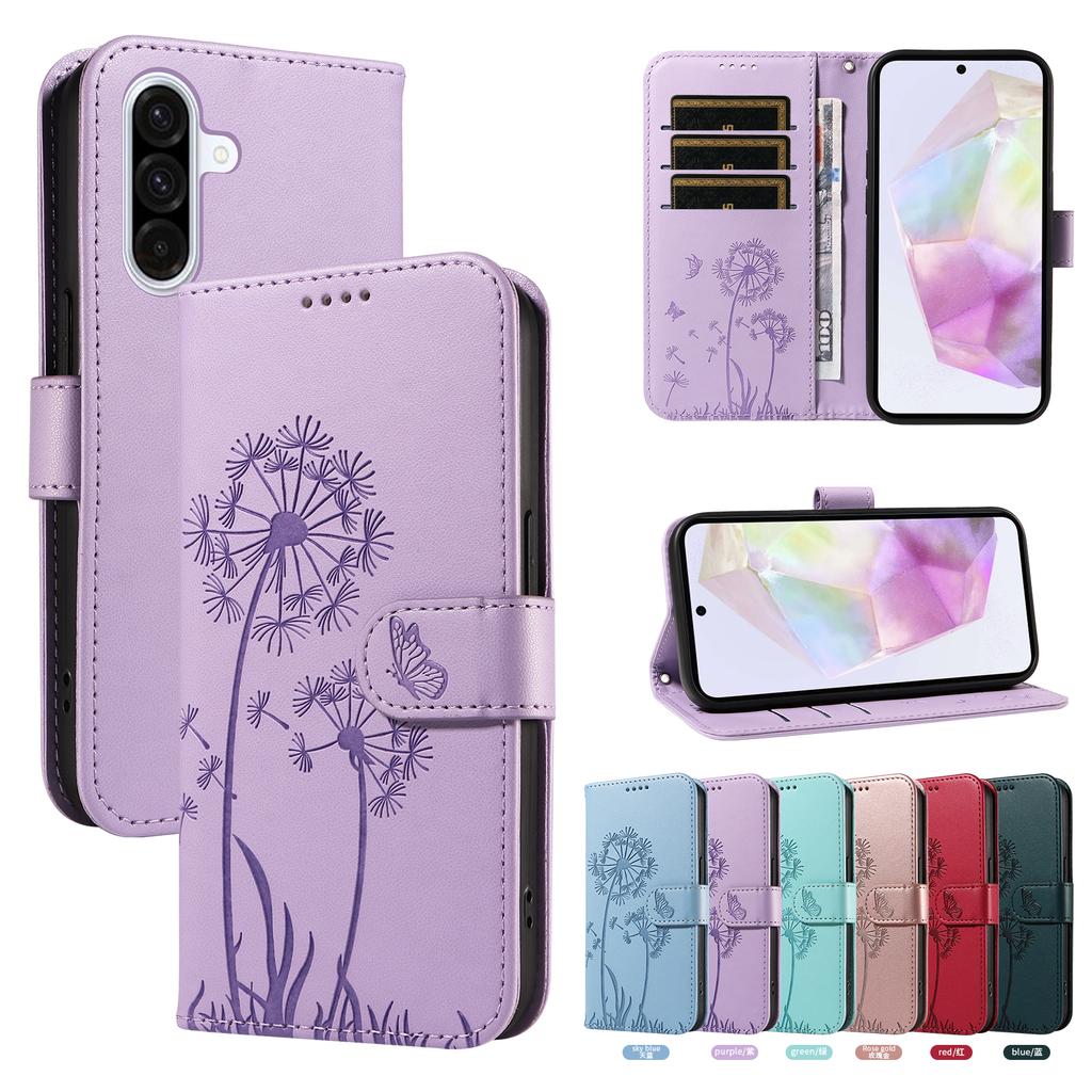 Custodia in Pelle per Telefono per Funda Samsung Galaxy A17 A07 A56 A36 A26 A16 A06 A55 A35 A25 A15 A05 S Custodie Portafoglio Tarassaco Copertura Flip