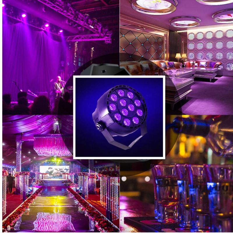 

12LED звуковой датчик проекционной лампы УФ-фиолетовый свет сценический свет для клуба DJ Show Party бальные группы