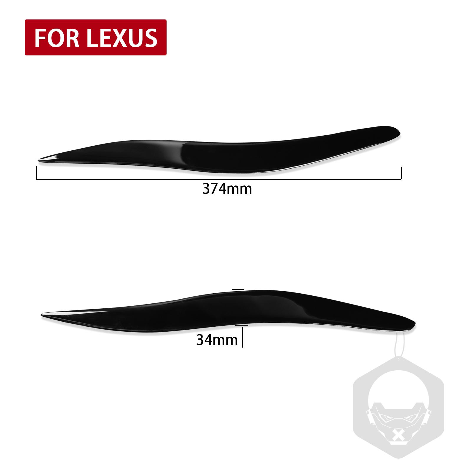

Для Lexus 250/300 2006-2012 автомобильная передняя фара, накладка для бровей, век, ресниц, отделка фортепиано, черная наклейка, аксессуары для наружных ламп
