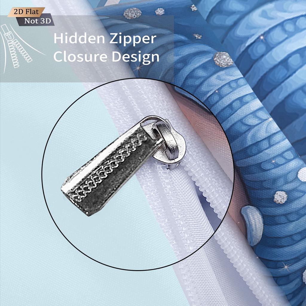 3pcs Christmas cartoon goblin print coreless duvet set multi size bedroom dormitory bedding holiday decoration machine washable