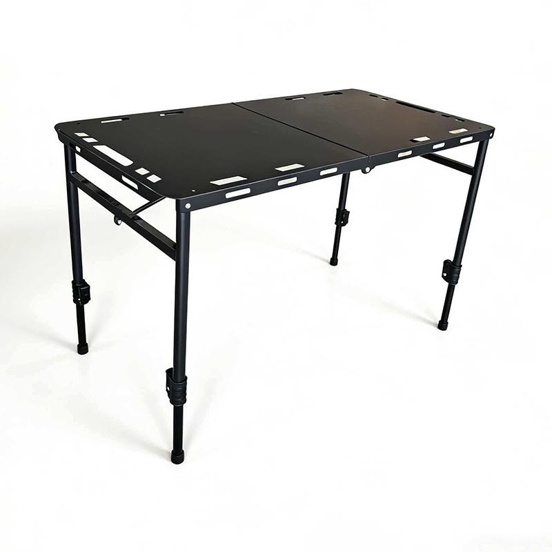 Portable Lightweight Tactical Hydraulic Table with Custom Lift-Folding and Infinitely Ejectable Legs for Outdoor Use