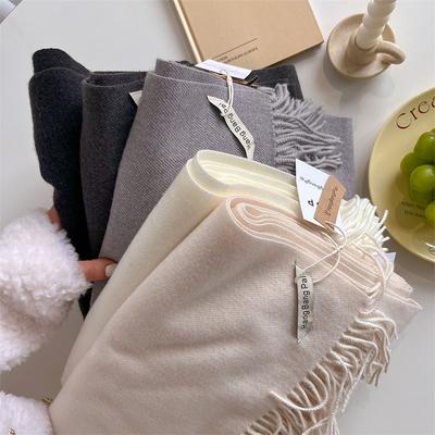 Luxury Winter Wool Scarf Women Cashmere Warm Pashmina  Foulard Female Shawls Wraps Thick Soft Bufanda Scarves Stole