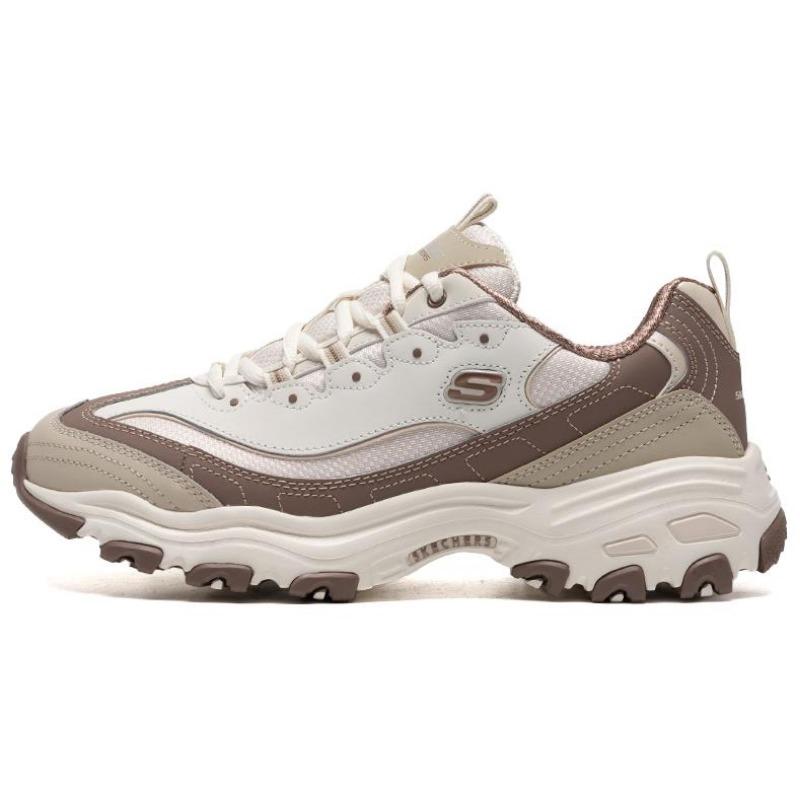 Skechers D LITES 1.0 Men Low Top Trendy Wear Resistant Chunky Sneakers Beige 52675-NTBR 41