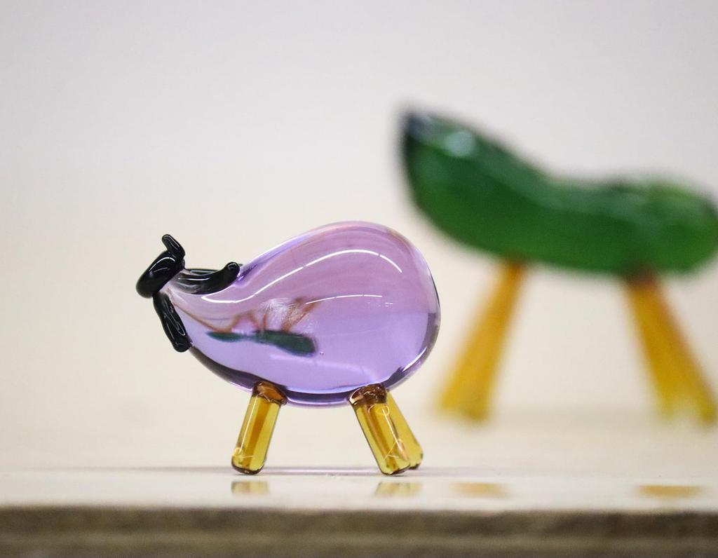 Glass Square Glass Spirit Horse Set Obon Festival Obon Buddhist Altar Memorial Service Horse Cow wide (Small Size) - Supplies, Decorations,
