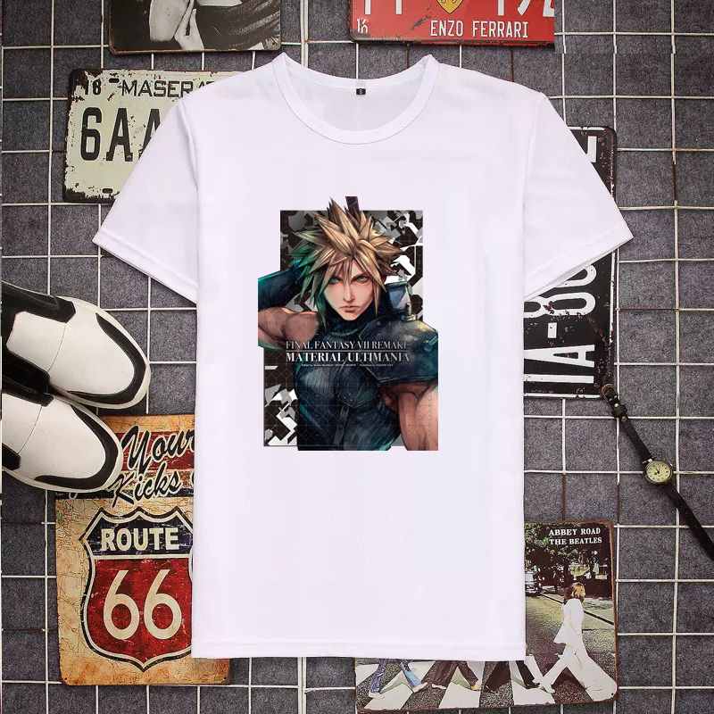 Men T-Shirts Sons of Avalanche Final Fantasy Classic Tee Shirt Short Sleeve FF7 Video Game Strife Shinra Soldier Women T Shirts