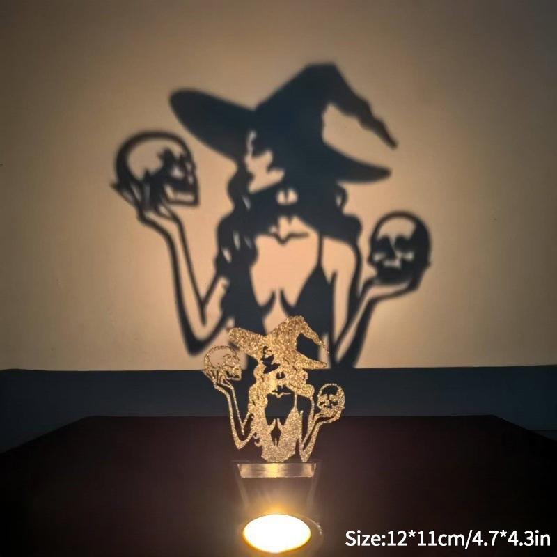 Halloween Decoration 2025 Decorative Candle Holder Scary Candlestick Ornament Desk Accessorie Room Decor Halloween Accessorie