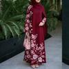 Spring Ladies Long Ruffle Dress With Floral Print And 3d Digital Pattern For Casual Wear